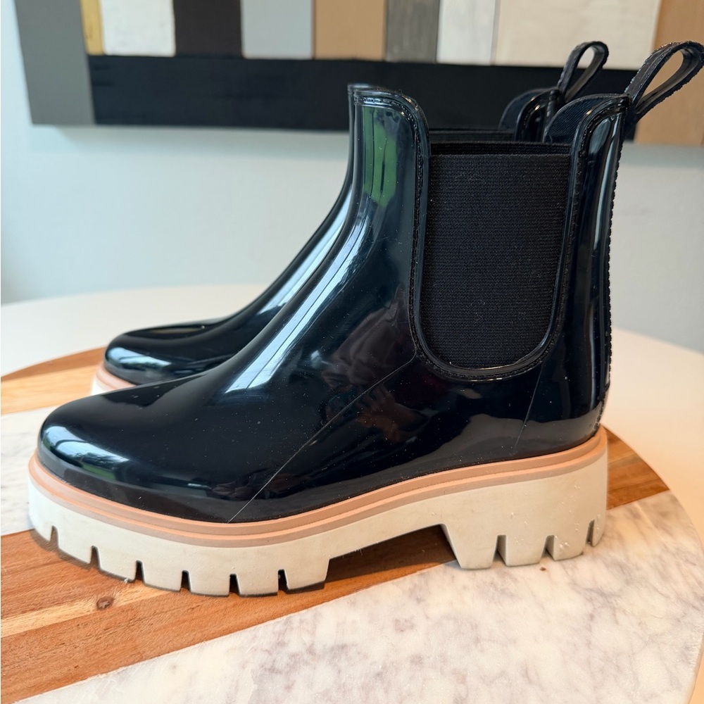 Dolce Vita Glossy Black Rain Boots